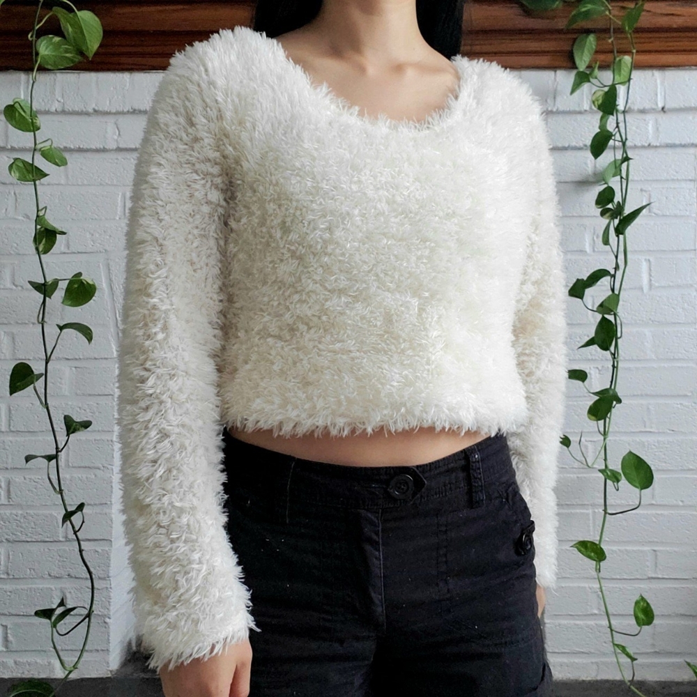 Cream fluffy sweater